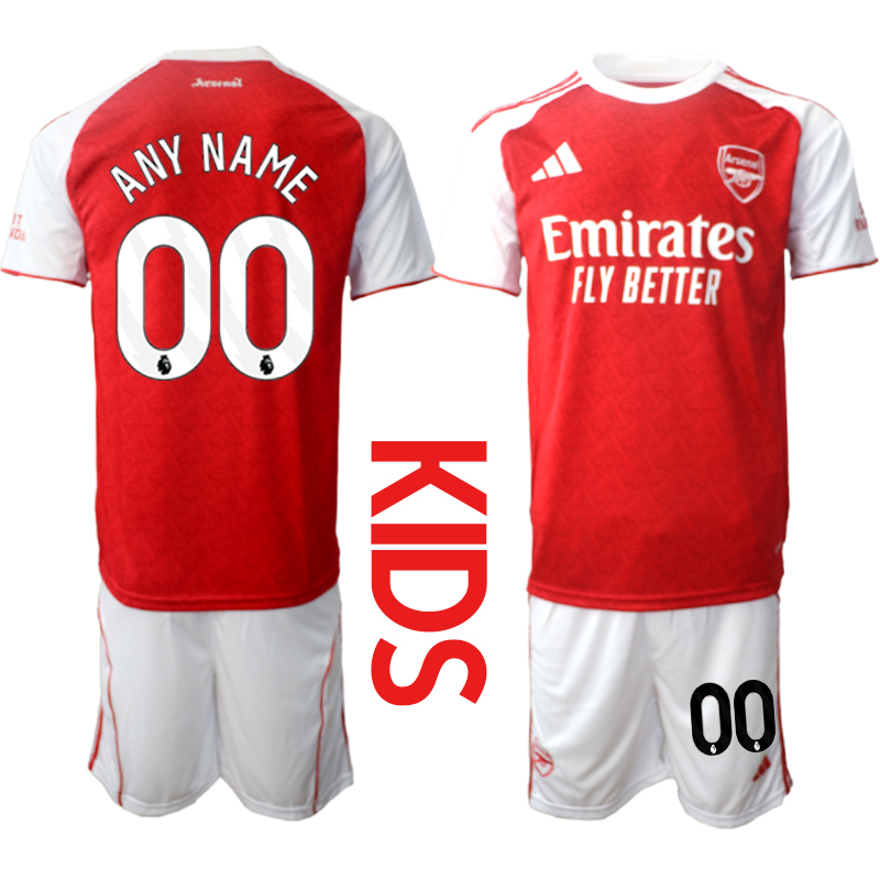 Youth 2025-2026 Club Arsenal home red customized Soccer Jersey 01